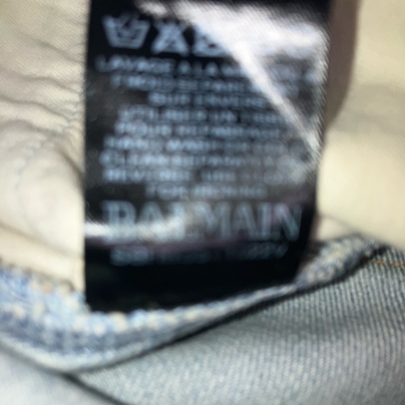 balmain blue biker spray jeans in 151 lt blue 34 M - Picture 11 of 14